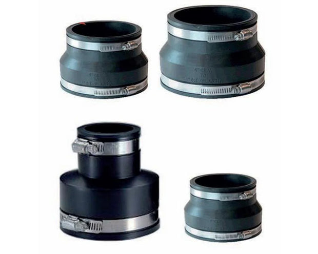 Flexible Reducing Connector with clips (Various Sizes)