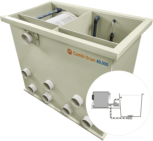 Koi Pro Combi Drum 60000 Gravity Fed