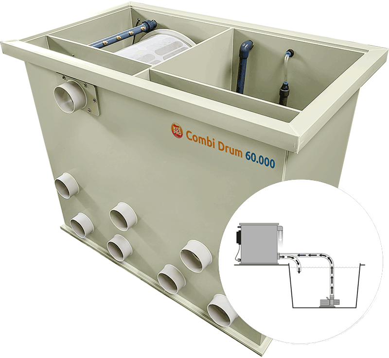 Koi Pro Combi Drum 60000 Pump Fed