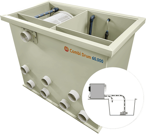 Koi Pro Combi Drum 60000 Pump Fed