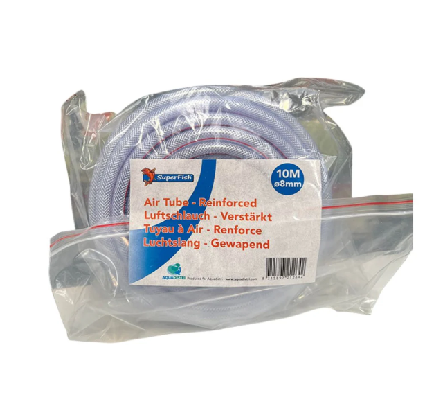 Superfish 8mm (10 metre roll) - reinforced air hose for connecting larger air stones